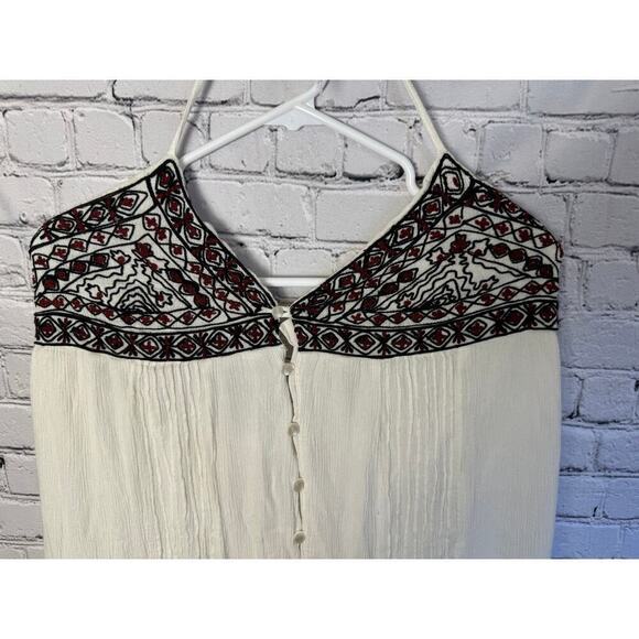 Volcom Stonerow Collection Embroidered Boho Halter Sun Dress - Picture 3 of 9